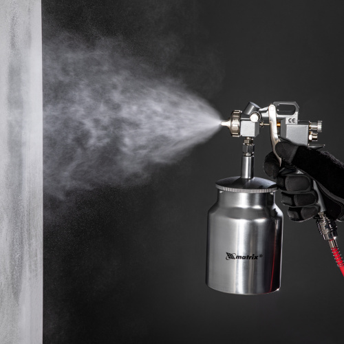Краскораспылитель пневматический с нижним бачком V 1, 0 л, сопло D 1.2, 1.5 и 1.8 мм Matrix купить в Москве с доставкой по всей России | ProtosMarket.ru