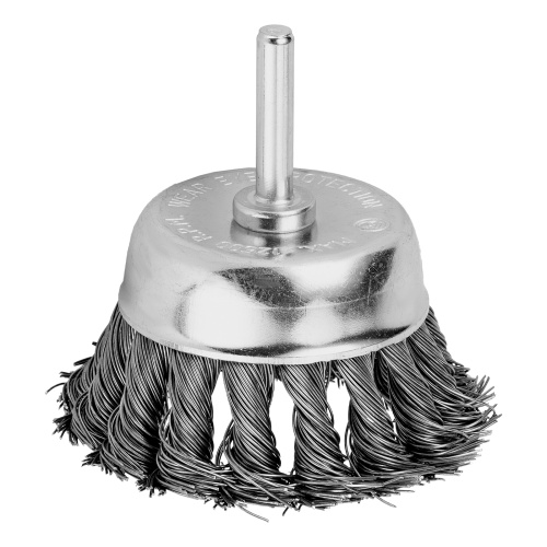 Щетка для дрели, 75 мм, "чашка" со шпилькой, крученая металлическая проволока Matrix по ценам производителя в Санкт-Петербурге с доставкой по всей России