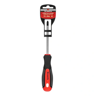 Отвертка Fusion, PZ2 x 100 мм, CrV, трехкомпонентная рукоятка "Anti slip" Matrix по ценам производителя в Санкт-Петербурге с доставкой по всей России