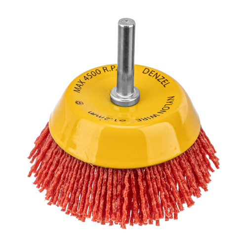 Щетка для дрели, 75 мм, Чашка, со шпилькой, нейлоновая щетина Denzel по ценам производителя в Санкт-Петербурге с доставкой по всей России