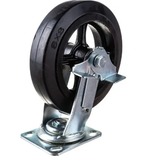 Колесо большегрузное поворотное SCdb 80 200 мм обрезиненное с тормозом РФ по ценам производителя в Санкт-Петербурге с доставкой по всей России