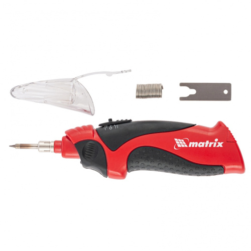 Паяльник беспроводной 4.5 В, 8 Вт, 350°С, припой 10 г, подставка, работа от элементов питания 3хАА Matrix купить в Москве с доставкой по всей России | ProtosMarket.ru