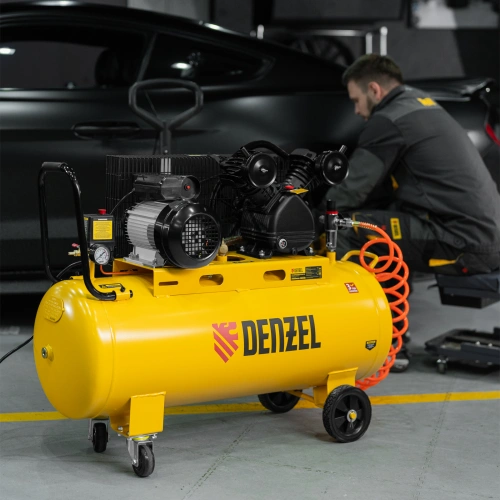 Компрессор воздушный BCV2300/100, ременный привод, 2.3 кВт, 100 литров, 440 л/мин Denzel купить в Москве с доставкой по всей России | ProtosMarket.ru