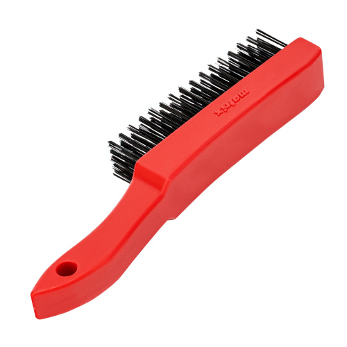 Щетка зачистная пятирядная, закаленная прямая проволока с пластиковой ручкой Matrix по ценам производителя в Санкт-Петербурге с доставкой по всей России