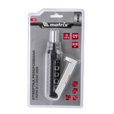 Отвертка реверсивная с набором бит и торцевых головок, 15 шт, CrV Matrix Pro купить в Москве с доставкой по всей России | ProtosMarket.ru