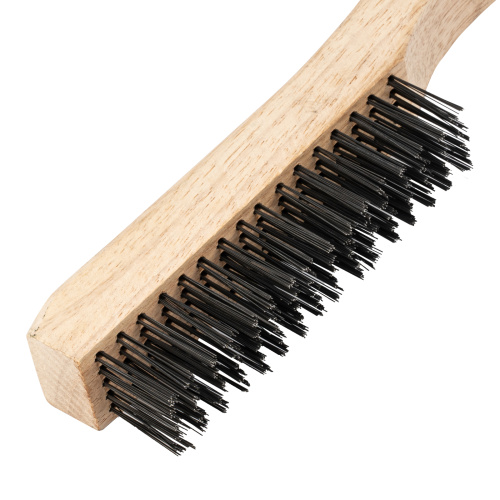 Щетка зачистная пятирядная, закаленная прямая проволока с деревянной ручкой Сибртех купить в Москве с доставкой по всей России | ProtosMarket.ru