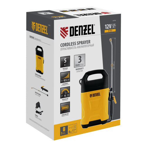 Опрыскиватель аккумуляторный D-5LI, 5 л, Li-Ion акк., 12 В, 2 Ач Denzel купить в Москве с доставкой по всей России | ProtosMarket.ru