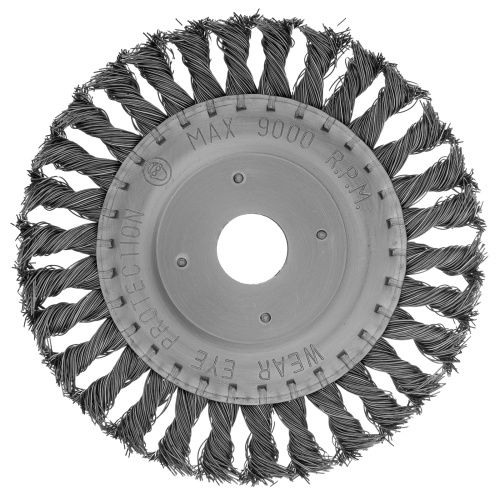 Щетка для УШМ 150 мм, посадка 22.2 мм, плоская, крученая проволока 0.5 мм Matrix купить в Москве с доставкой по всей России | ProtosMarket.ru