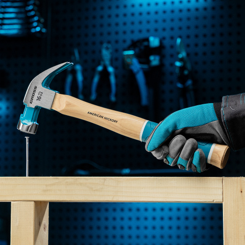 Молоток-гвоздодер, 450 г, угол 45, магнит, обрезиненная рукоятка American hickory GROSS купить в Москве с доставкой по всей России | ProtosMarket.ru