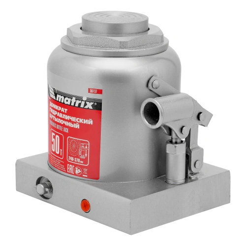 Домкрат гидравлический бутылочный, 50 т, высота подъема 240-370 мм Matrix по ценам производителя в Санкт-Петербурге с доставкой по всей России
