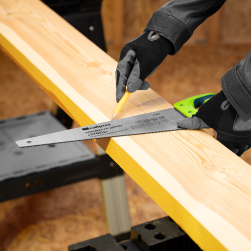 Ножовка по дереву "Зубец", 400 мм, 7-8 TPI, каленый зуб 2D, двухкомпонентная рукоятка Сибртех купить в Москве с доставкой по всей России | ProtosMarket.ru