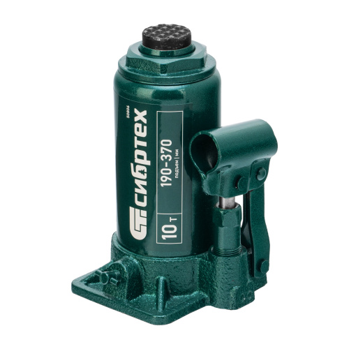Домкрат гидравлический бутылочный, 10 т, 190-370 мм Сибртех по ценам производителя в Санкт-Петербурге с доставкой по всей России