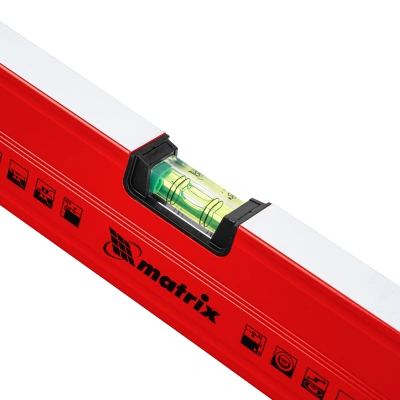 Уровень алюминиевый магнитный, 2000 мм, фрезерованный, 3 глазка (1 зеркальный) усиленный Matrix по ценам производителя в Санкт-Петербурге с доставкой по всей России