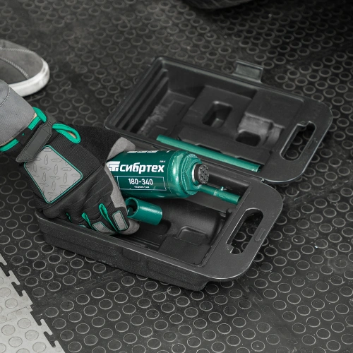 Домкрат гидравлический бутылочный, 5 т, 180-340 мм, в пласт. кейсе Сибртех по ценам производителя в Санкт-Петербурге с доставкой по всей России