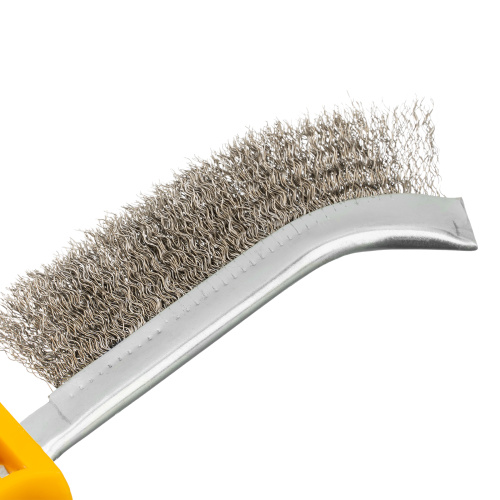 Щетка металлическая с пластмассовой ручкой, нержавеющая проволока DENZEL по ценам производителя в Санкт-Петербурге с доставкой по всей России