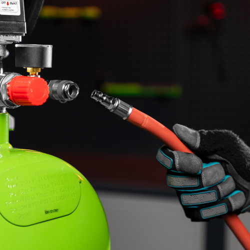 Шланг пневматический резиновый, 10 x 16 мм, 24 бар, армированный, быстросъемное соединение, 10 м Stels купить в Москве с доставкой по всей России | ProtosMarket.ru