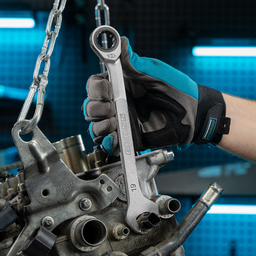 Набор ключей комбинированных трещоточных, количество зубьев 100, СRV, 7 шт, 8-19 мм Gross купить в Москве с доставкой по всей России | ProtosMarket.ru