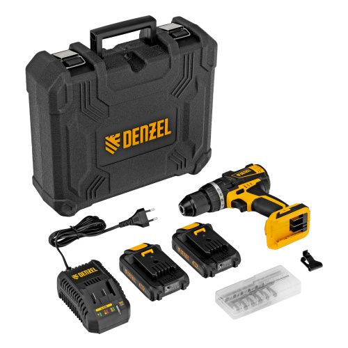 Дрель-шуруповерт аккумуляторная ударная бесщет CIDB-IB-18-02, Li-Ion, 18 В, 2 акк. Denzel купить в Москве с доставкой по всей России | ProtosMarket.ru