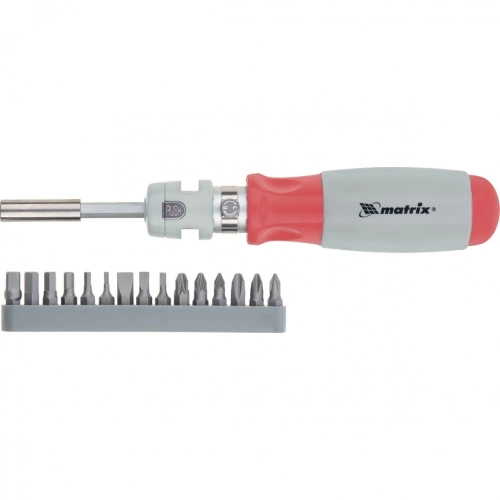 Отвертка реверсивная, телескопическая, силовой элемент под ключ, набор бит, CrV, 15 шт Matrix купить в Москве с доставкой по всей России | ProtosMarket.ru