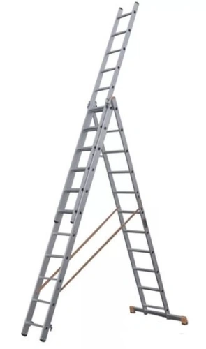 Лестница 3-х секционная алюминиевая 3*11 по ценам производителя в Санкт-Петербурге с доставкой по всей России