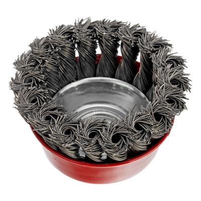 Щетка для УШМ, 75 мм, М14, "чашка", крученая проволока 0.5 мм Matrix по ценам производителя в Санкт-Петербурге с доставкой по всей России