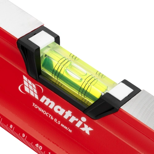 Уровень алюминиевый, магнит, фрезерованный, 3 глазка (1 зеркальный) двухкомпонентные рукоятки, 800 мм Matrix купить в Москве с доставкой по всей России | ProtosMarket.ru