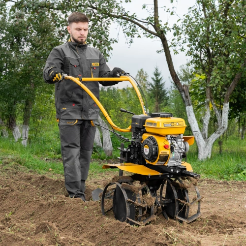 Мотоблок DPT-370S, 7 л.с., ремен.сцеп, фрез 3х4, ШОМ, передачи 3В/1Н Denzel по ценам производителя в Санкт-Петербурге с доставкой по всей России