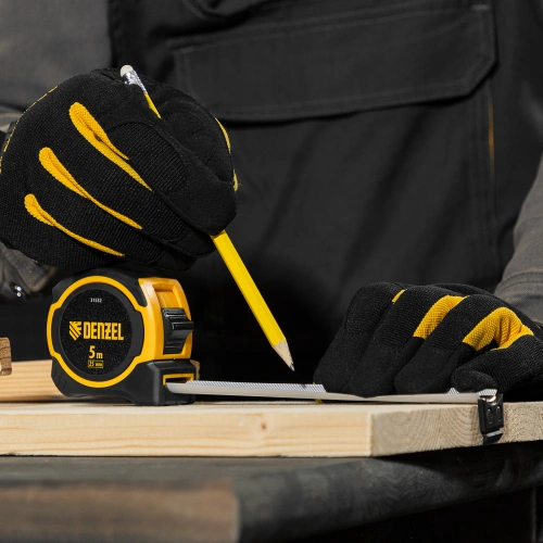 Рулетка 5м х 25мм, двухкомп. корпус, магнитный обрезиненный зацеп Denzel по ценам производителя в Санкт-Петербурге с доставкой по всей России