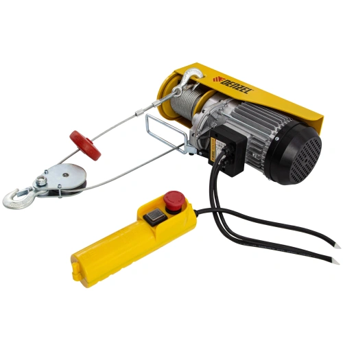 Тельфер электрический TF-800, 0.8 т, 1300 Вт, высота 12 м, 8 м/мин Denzel по ценам производителя в Санкт-Петербурге с доставкой по всей России