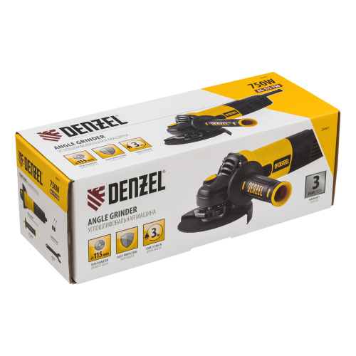 Машина шлифовальная угловая AG115-750, 750 Вт, 115 мм, 11000 об/мин Denzel купить в Москве с доставкой по всей России | ProtosMarket.ru
