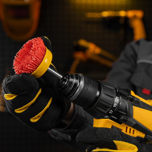 Щетка для дрели, 65 мм, Чашка, со шпилькой, нейлоновая щетина Denzel по ценам производителя в Санкт-Петербурге с доставкой по всей России