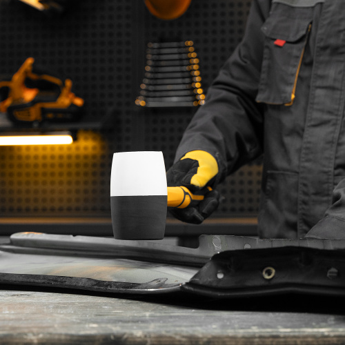 Киянка резиновая, 680 г, черно-белая, фибергласовая рукоятка c TPR покрытием Denzel купить в Москве с доставкой по всей России | ProtosMarket.ru