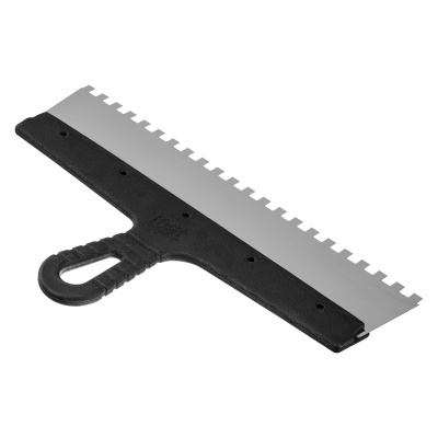 Шпатель из нержавеющей стали, 350 мм, зуб 8 х 8 мм, пластмассовая ручка Сибртех купить в Москве с доставкой по всей России | ProtosMarket.ru