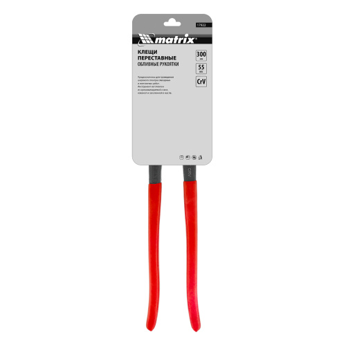 Клещи переставные 300 мм, хром-ванадий, обливные рукоятки Matrix по ценам производителя в Санкт-Петербурге с доставкой по всей России