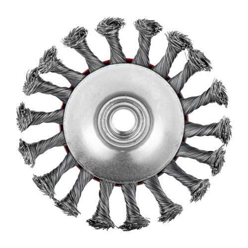 Щетка для УШМ, 115 мм, М14, "тарелка", крученая проволока 0.5 мм Matrix по ценам производителя в Санкт-Петербурге с доставкой по всей России