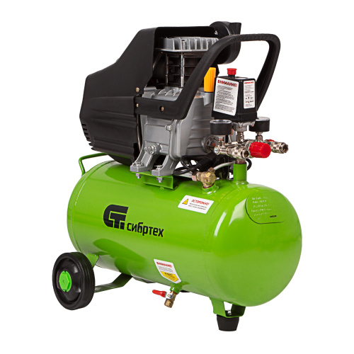 Компрессор воздушный КК-1500/24, 1.5 кВт, 198 л/мин, 24 л, прямой привод, масляный Сибртех по ценам производителя в Санкт-Петербурге с доставкой по всей России