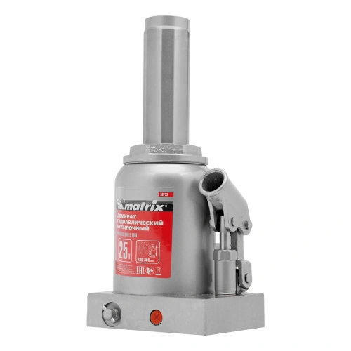 Домкрат гидравлический бутылочный, 25 т, высота подъема 230-360 мм Matrix по ценам производителя в Санкт-Петербурге с доставкой по всей России