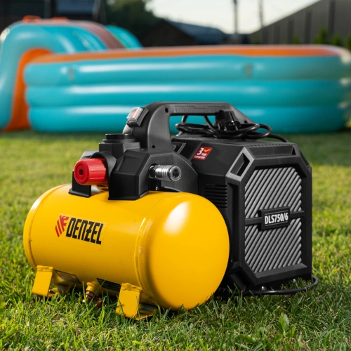 Компрессор  DLS750/6 безмасляный малошумный 750 Вт, 140 л/мин,ресивер 6 л Denzel по ценам производителя в Санкт-Петербурге с доставкой по всей России