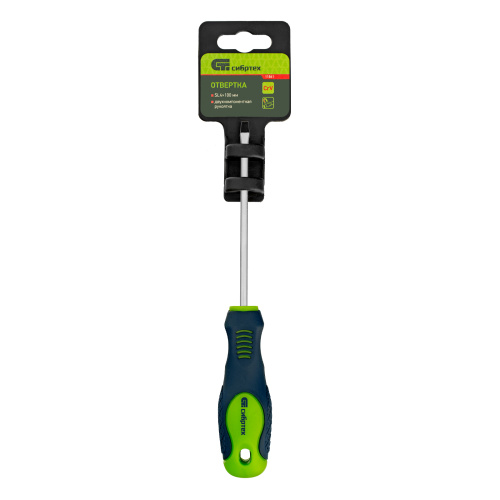 Отвертка, SL4 х 100 мм, CrV, двухкомпонентная рукоятка Сибртех купить в Москве с доставкой по всей России | ProtosMarket.ru
