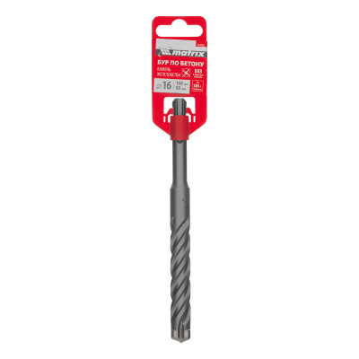 Бур по бетону, 16 x 160 мм, SDS PLUS c крестовой пластиной Matrix по ценам производителя в Санкт-Петербурге с доставкой по всей России