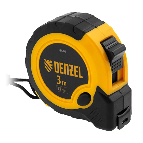 Рулетка 3м х 13мм, двухкомп. корпус, кнопка-пауза Denzel по ценам производителя в Санкт-Петербурге с доставкой по всей России