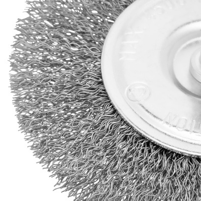 Щетка для дрели 100 мм, плоская со шпилькой, витая проволока Сибртех по ценам производителя в Санкт-Петербурге с доставкой по всей России