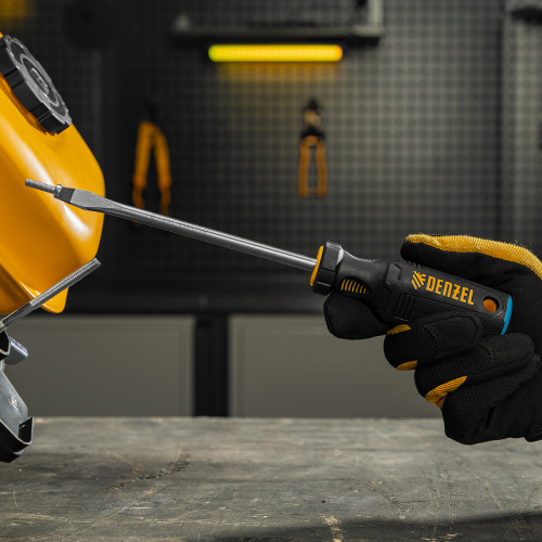 Отвертка SL8x150 мм, CrV, трехкомпонентная рукоятка Denzel по ценам производителя в Санкт-Петербурге с доставкой по всей России