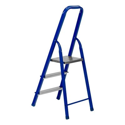 Стремянка, 3 ступени, стальной профиль, алюминиевые ступени Сибртех купить в Москве с доставкой по всей России | ProtosMarket.ru