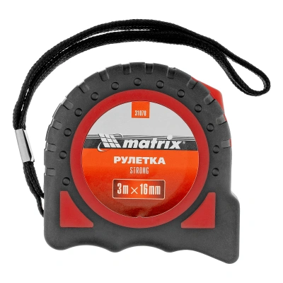 Рулетка Strong,3 м х 16 мм,обрезиненный корпус Matrix по ценам производителя в Санкт-Петербурге с доставкой по всей России