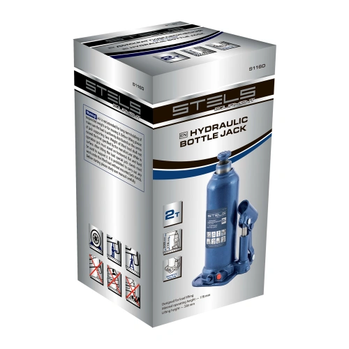 Домкрат гидравлический бутылочный, 2 т, h подъема 178-338 мм Stels по ценам производителя в Санкт-Петербурге с доставкой по всей России