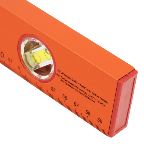 Уровень алюминиевый, 600 мм, 3 глазка, желтый, линейка Sparta по ценам производителя в Санкт-Петербурге с доставкой по всей России