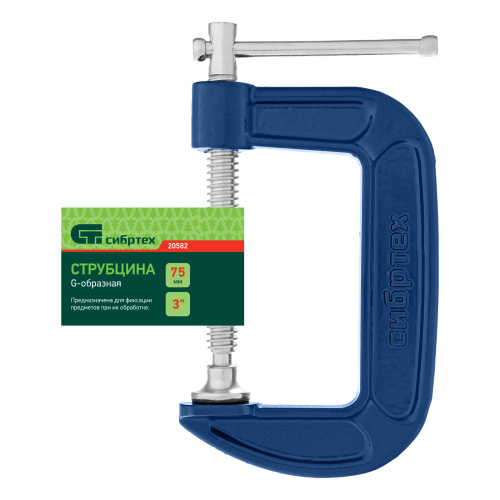 Струбцина G-образная, 75 мм Сибртех по ценам производителя в Санкт-Петербурге с доставкой по всей России