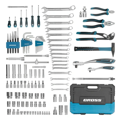 Набор инструментов, 1/4", 1/2", CrV, 120 зубьев, 115 предметов Gross купить в Москве с доставкой по всей России | ProtosMarket.ru