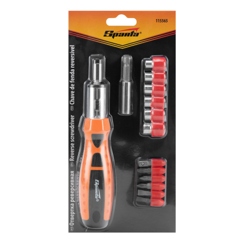 Отвертка реверсивная, биты, головки торцевые, 14 шт, Sparta купить в Москве с доставкой по всей России | ProtosMarket.ru